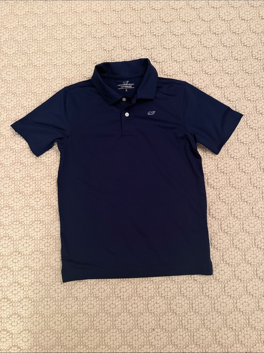 Vineyard Vines Boy’s Navy Short-Sleeve Performance Polo